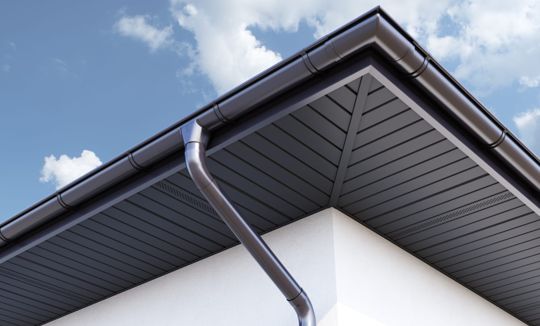 Budmat steel cladding — Anthracite · approximately RAL 7016