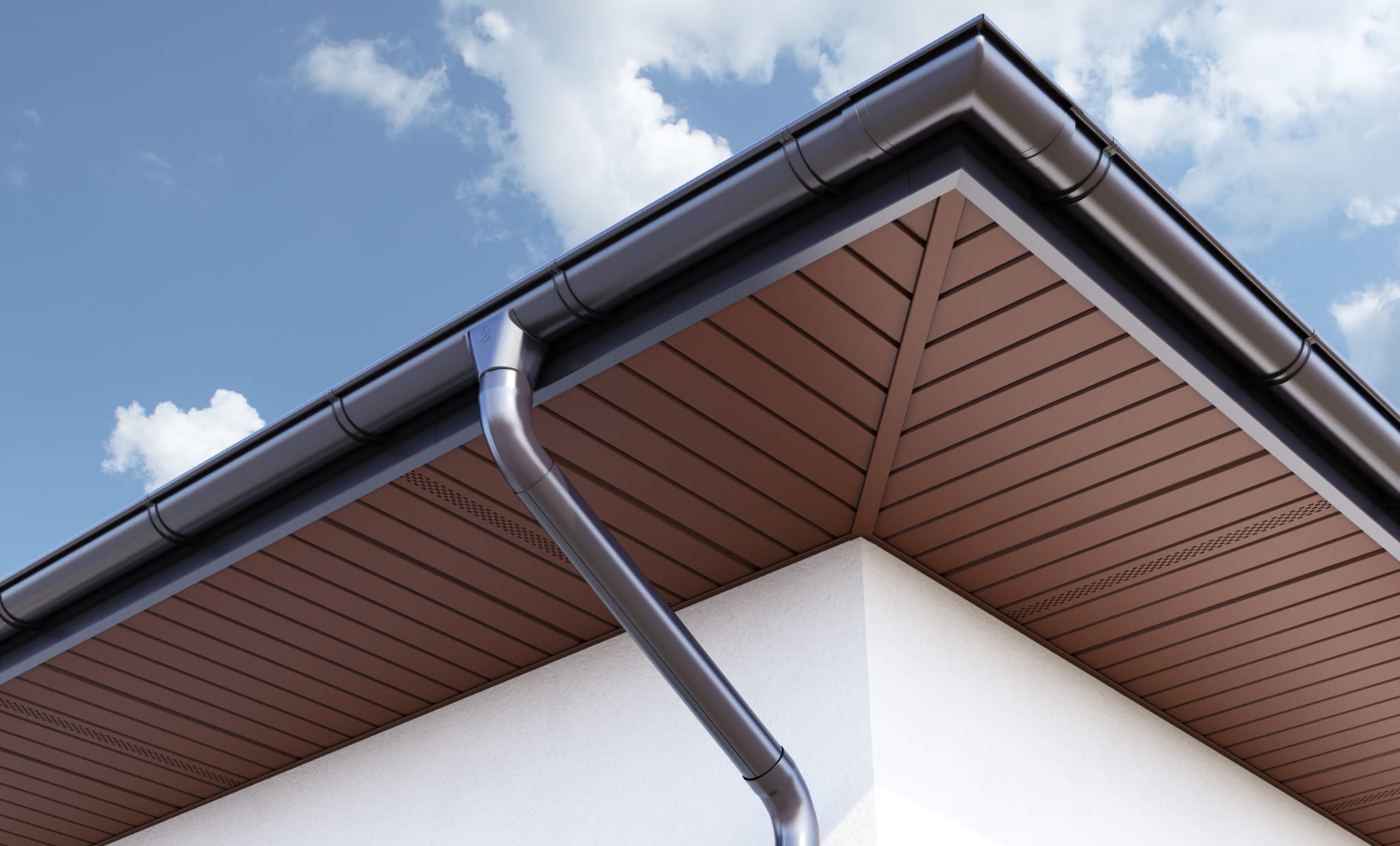 Budmat steel cladding — Brown · approximately RAL 8017